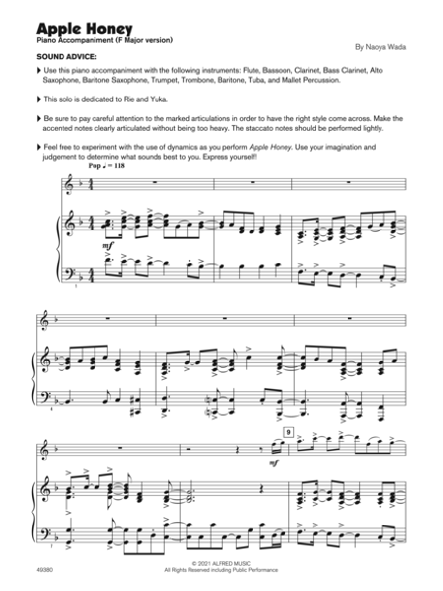 Apple Honey (Sound Innovations Soloist, Bassoon) Small Ensemble scores gallery preview page 5
