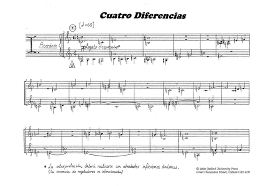 Cuatro diferencias (version for accordion solo)