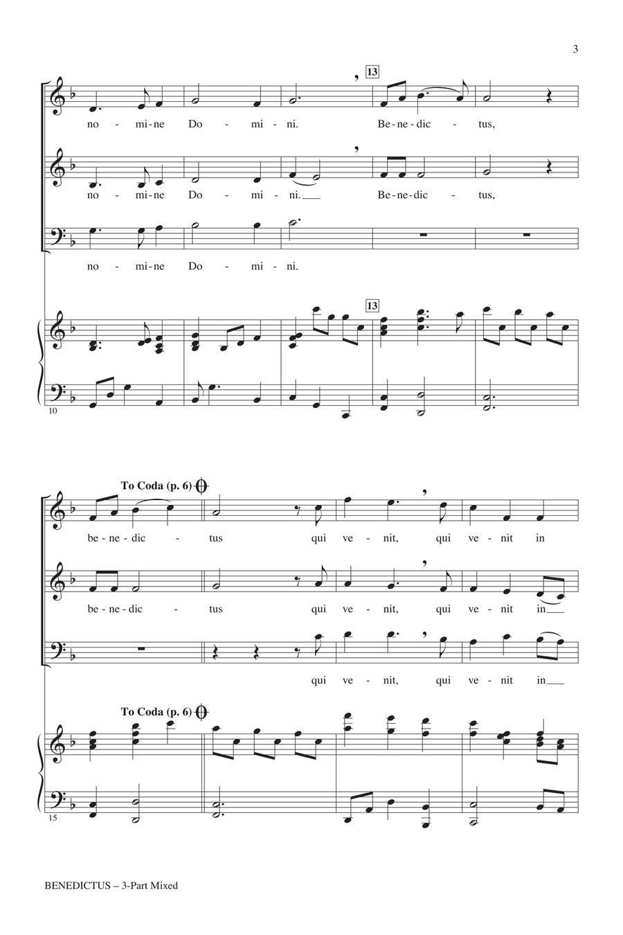 Benedictus 3-Part scores gallery preview page 2