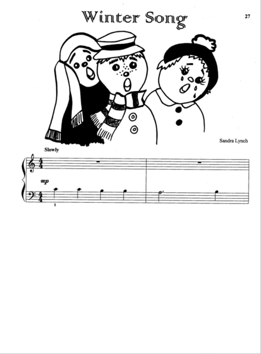 Winter Song (with Teacher's Accompaniment) Easy Piano scores gallery preview page 1