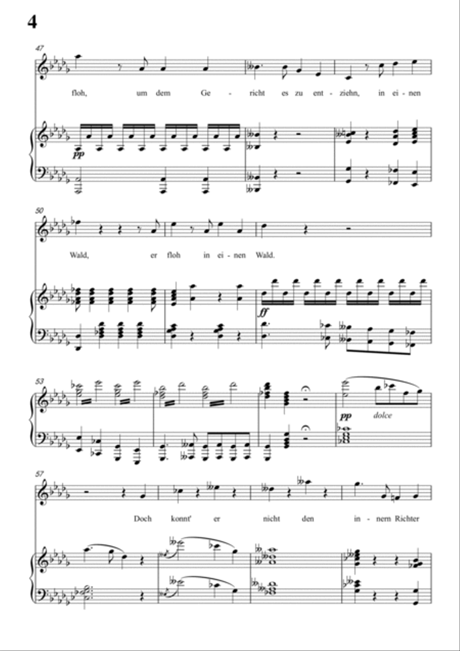 Schubert-Der Vatermörder in bB minor,for Vocal and Piano Voice scores gallery preview page 5