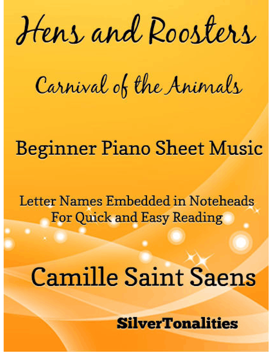 Hens and Roosters Carnival of the Animals Beginner Piano Sheet Music Easy Piano scores gallery preview page 1