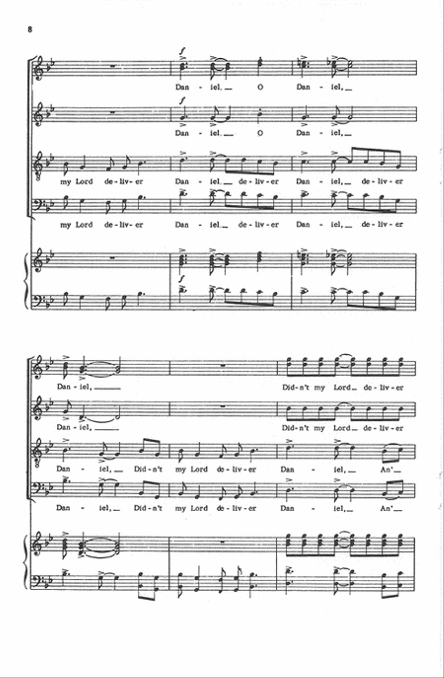 Didn't My Lord Deliver Daniel - SATB divisi Divisi scores gallery preview page 8