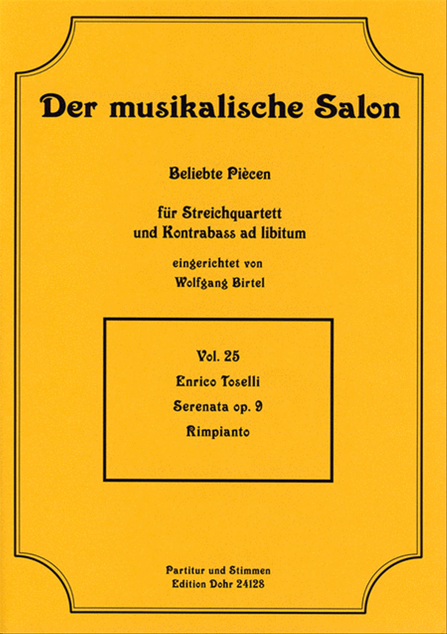 Serenata op. 9 -Rimpianto- (für Streichquartett) String Quartet scores gallery preview page 1