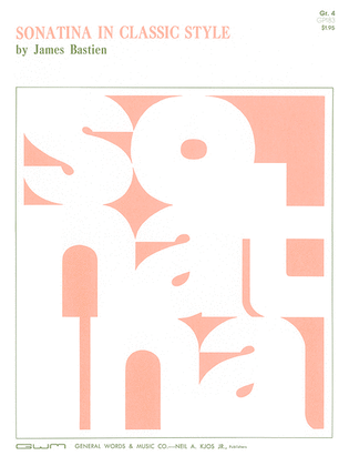 Book cover for Sonatina in Classic Style