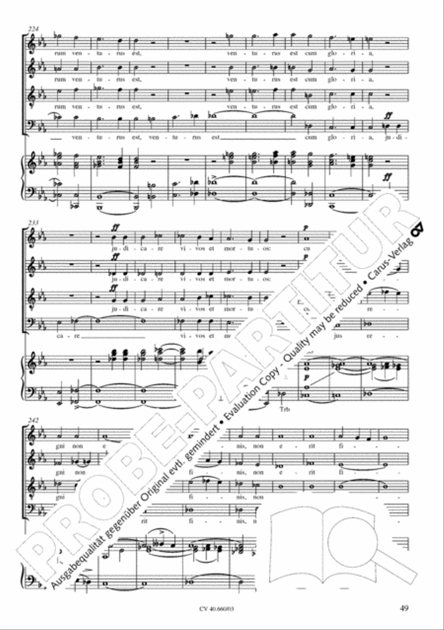Mass in E flat major (Messe in Es) SATTB scores gallery preview page 50