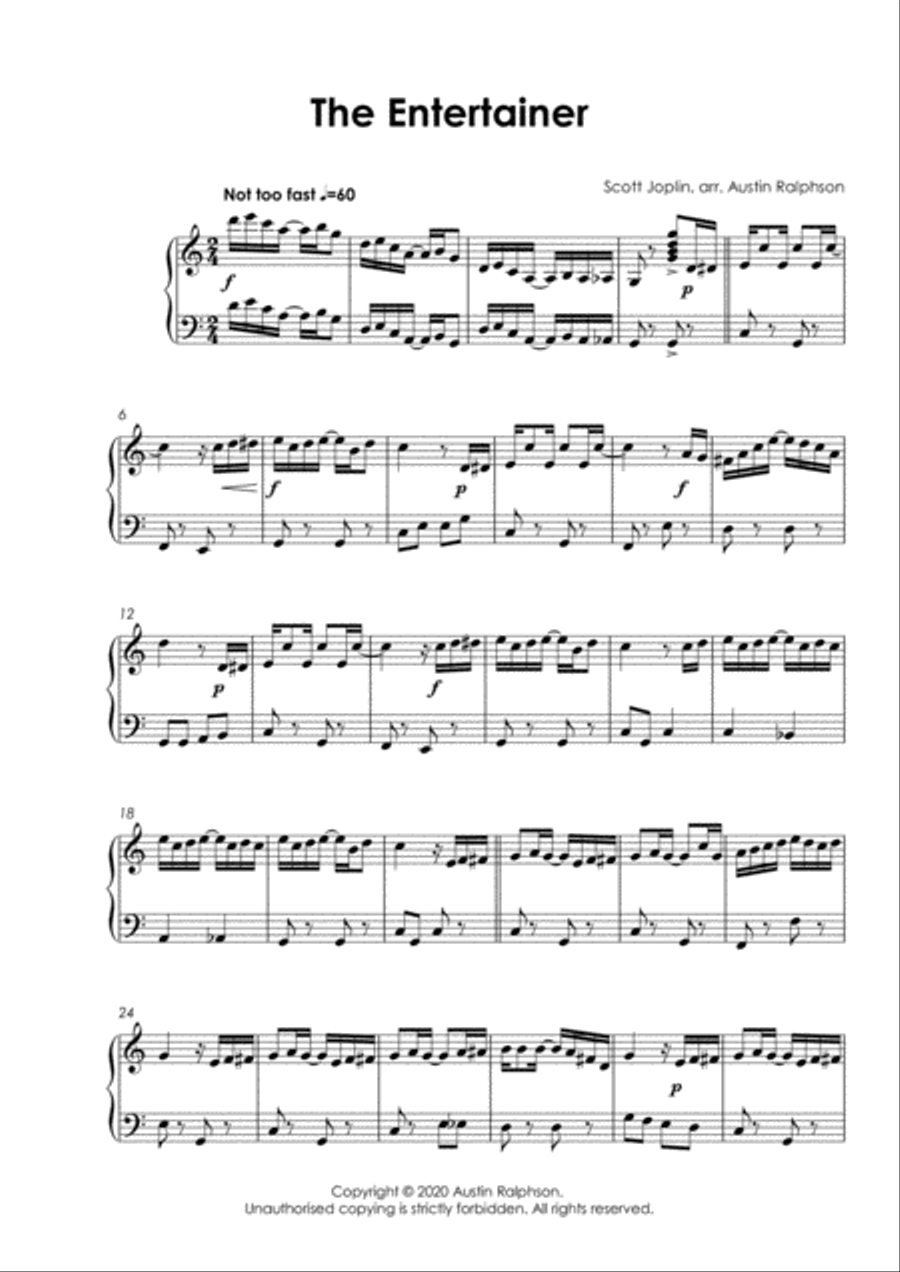 Solo Piano Pieces for Fun (popular classics) - various levels Easy Piano scores gallery preview page 3