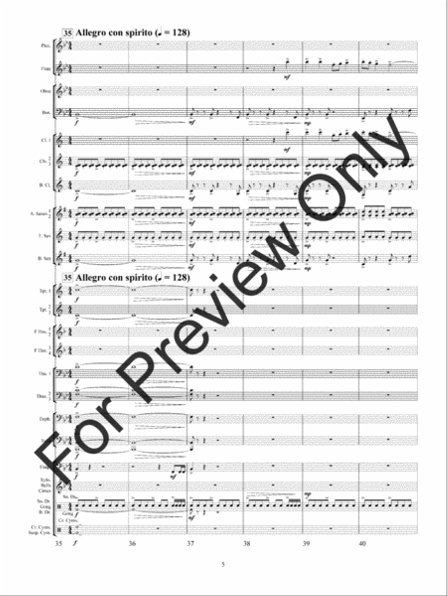 Variations On A Mighty Fortress Concert Band scores gallery preview page 8