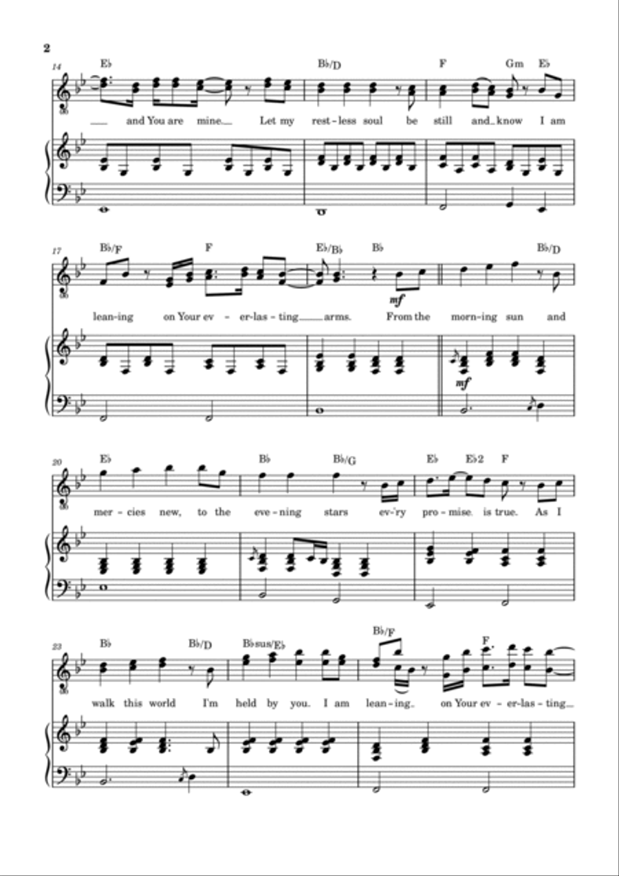 Leaning Piano, Vocal, Guitar scores gallery preview page 3