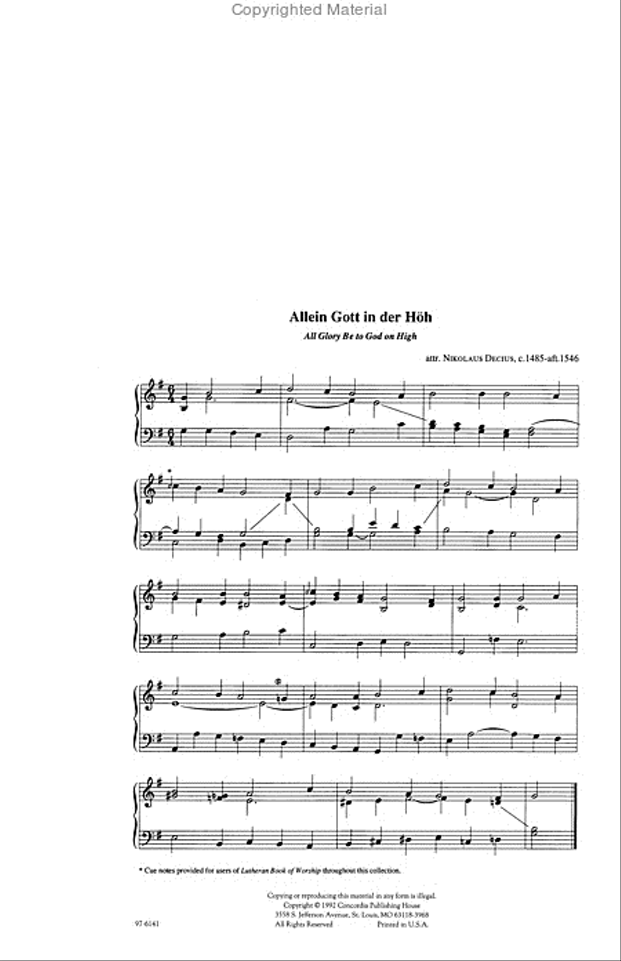Easy Hymn Accompaniments for Organ or Piano Organ scores gallery preview page 2