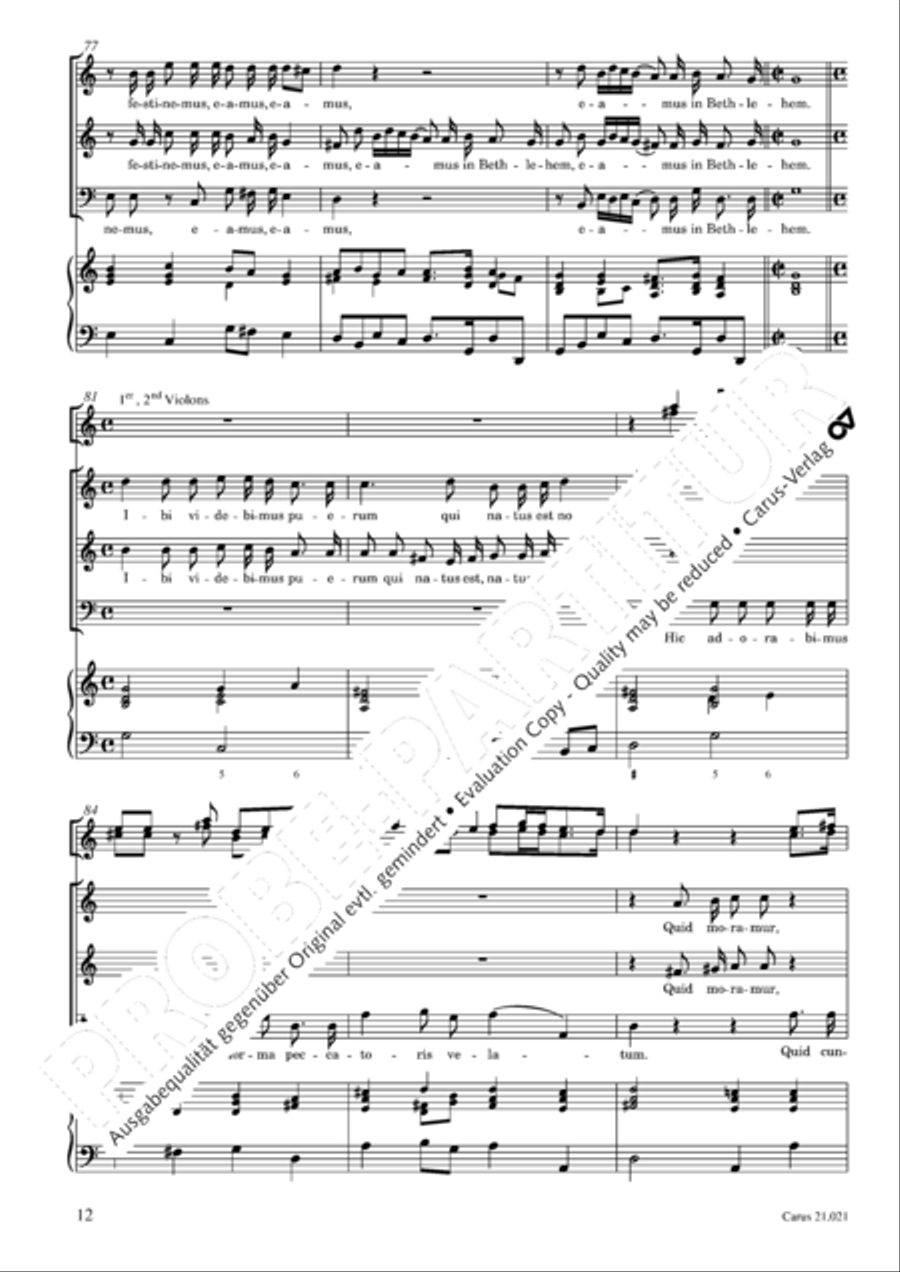 Canticum in nativitatem Domini Choir scores gallery preview page 13