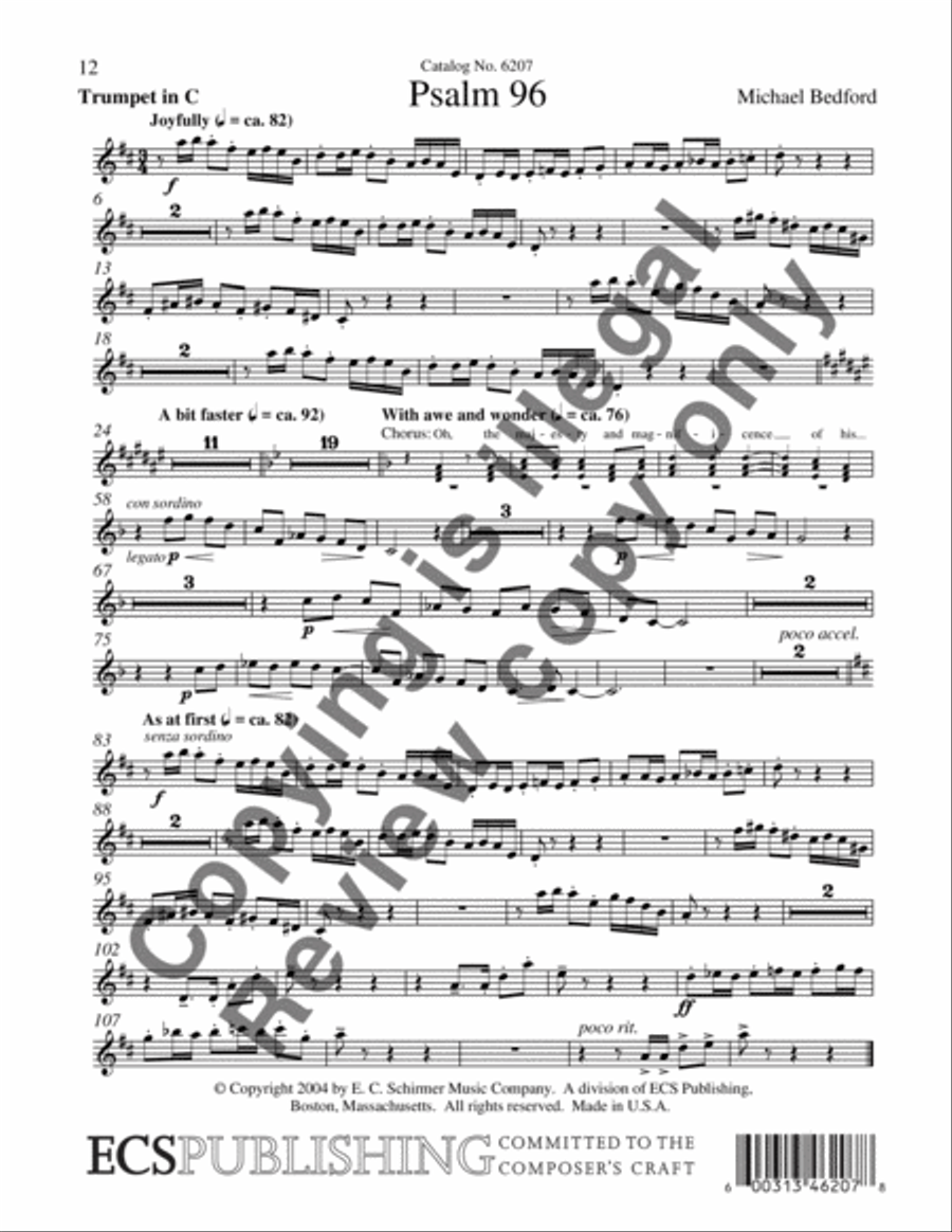 Psalm 96 4-Part scores gallery preview page 8