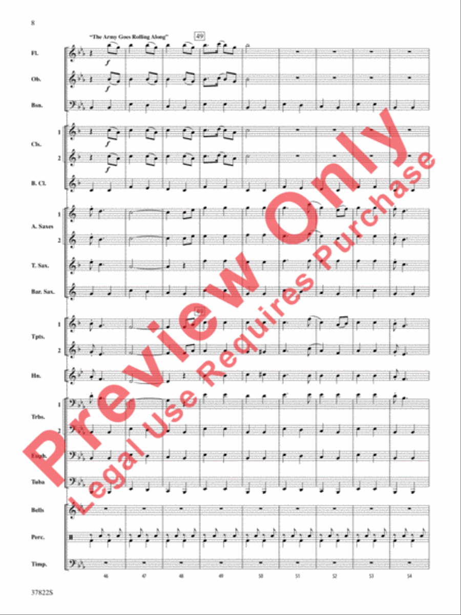 A Patriotic Day A Patriotic Day Concert Band scores gallery preview page 9