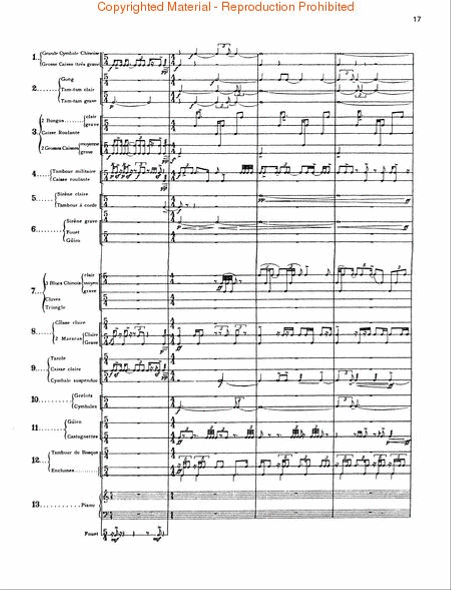 Ionisation for Percussion Ensemble of 13 Players