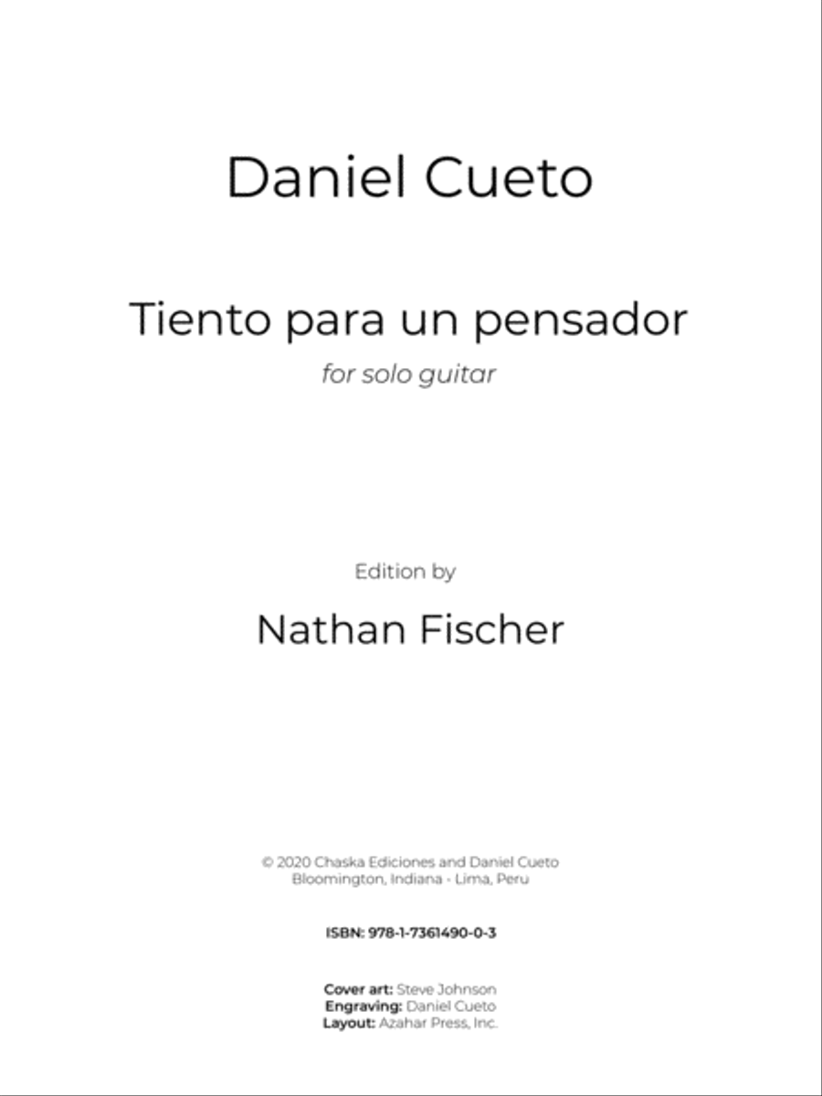 TIENTO PARA UN PENSADOR for guitar Classical Guitar scores gallery preview page 2