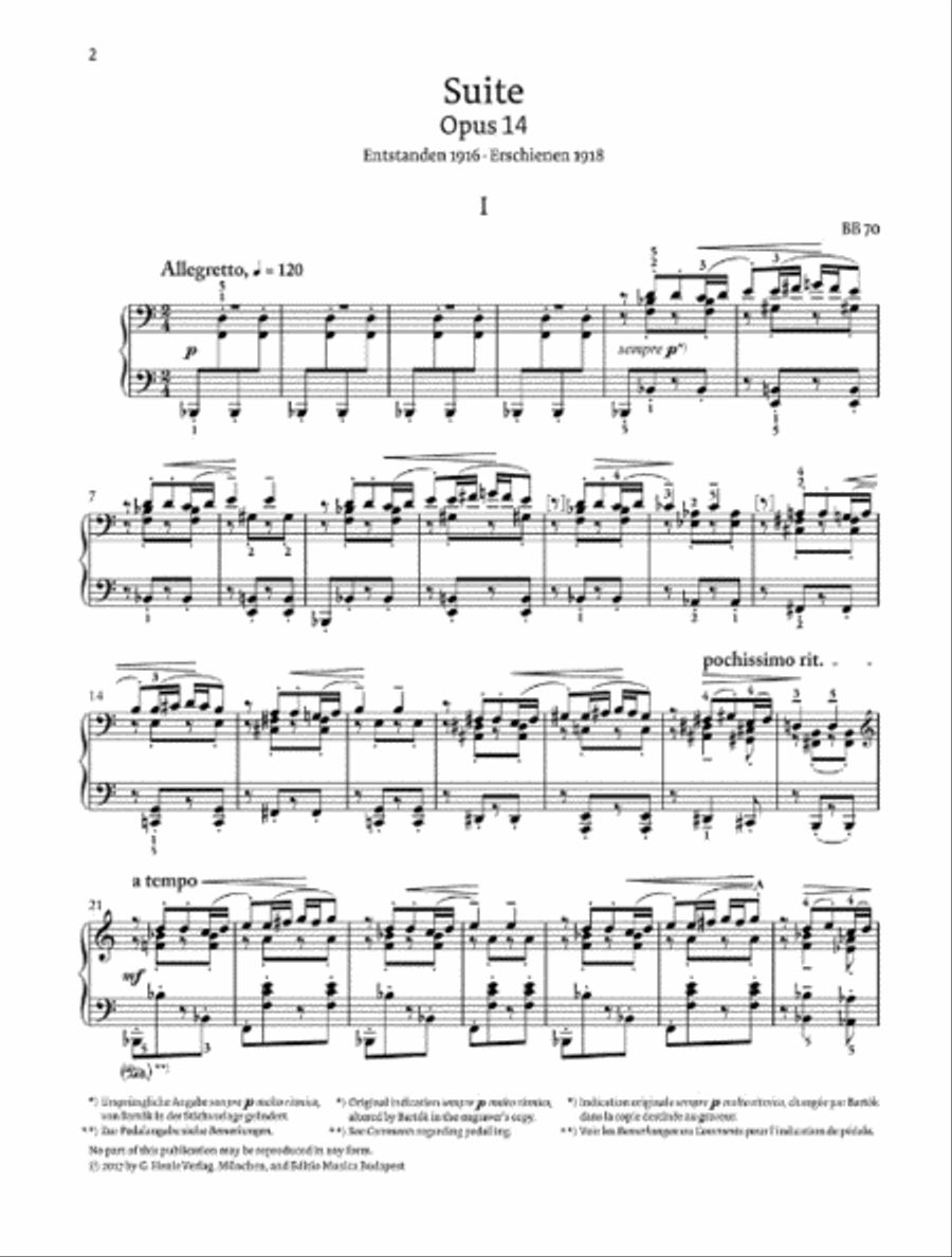 Suite, Op. 14 Piano Solo scores gallery preview page 2