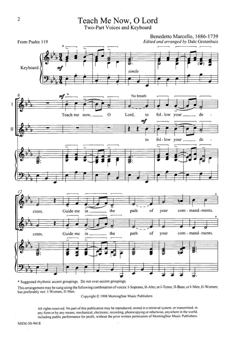 Teach Me Now, O Lord SA scores gallery preview page 1