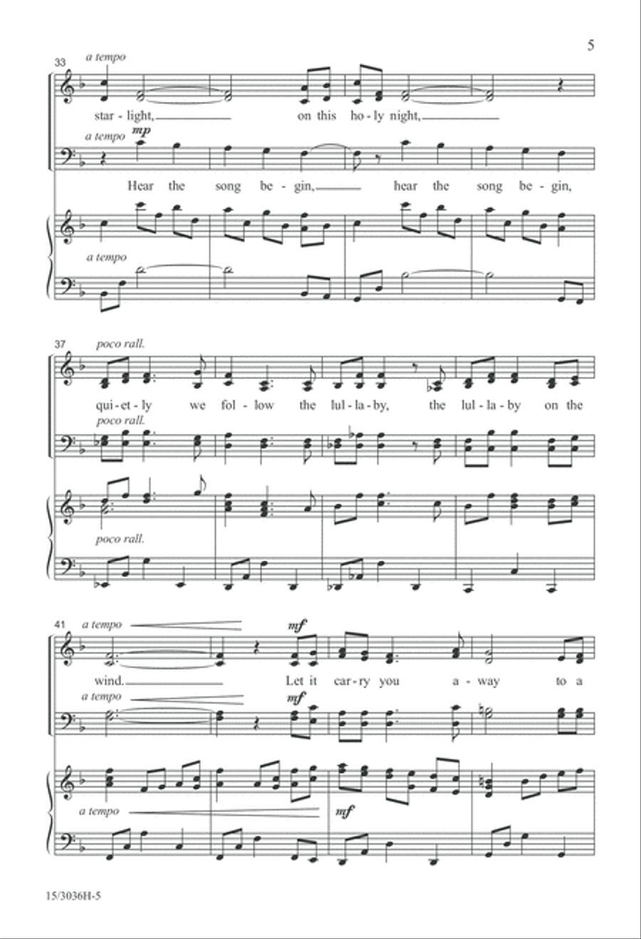 Lullaby on the Wind 4-Part scores gallery preview page 5