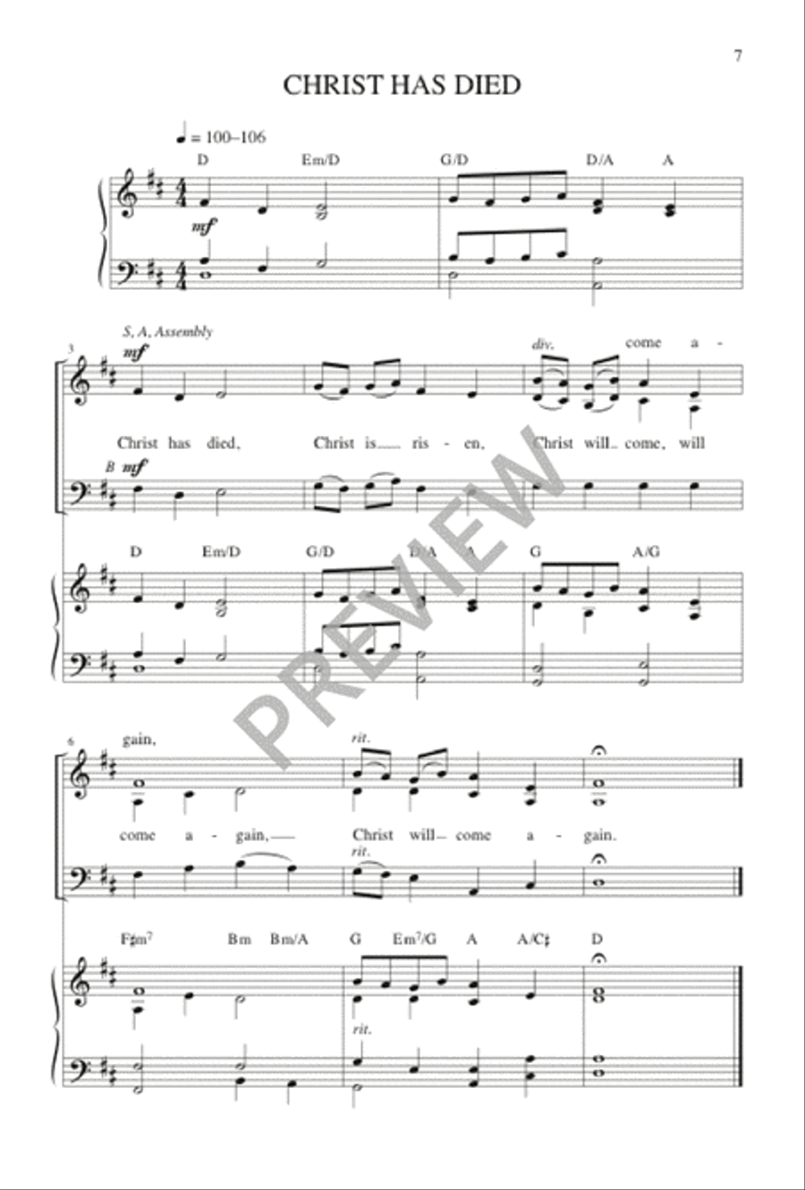Joy and Peace - Choral / Accompaniment edition 3-Part scores gallery preview page 8
