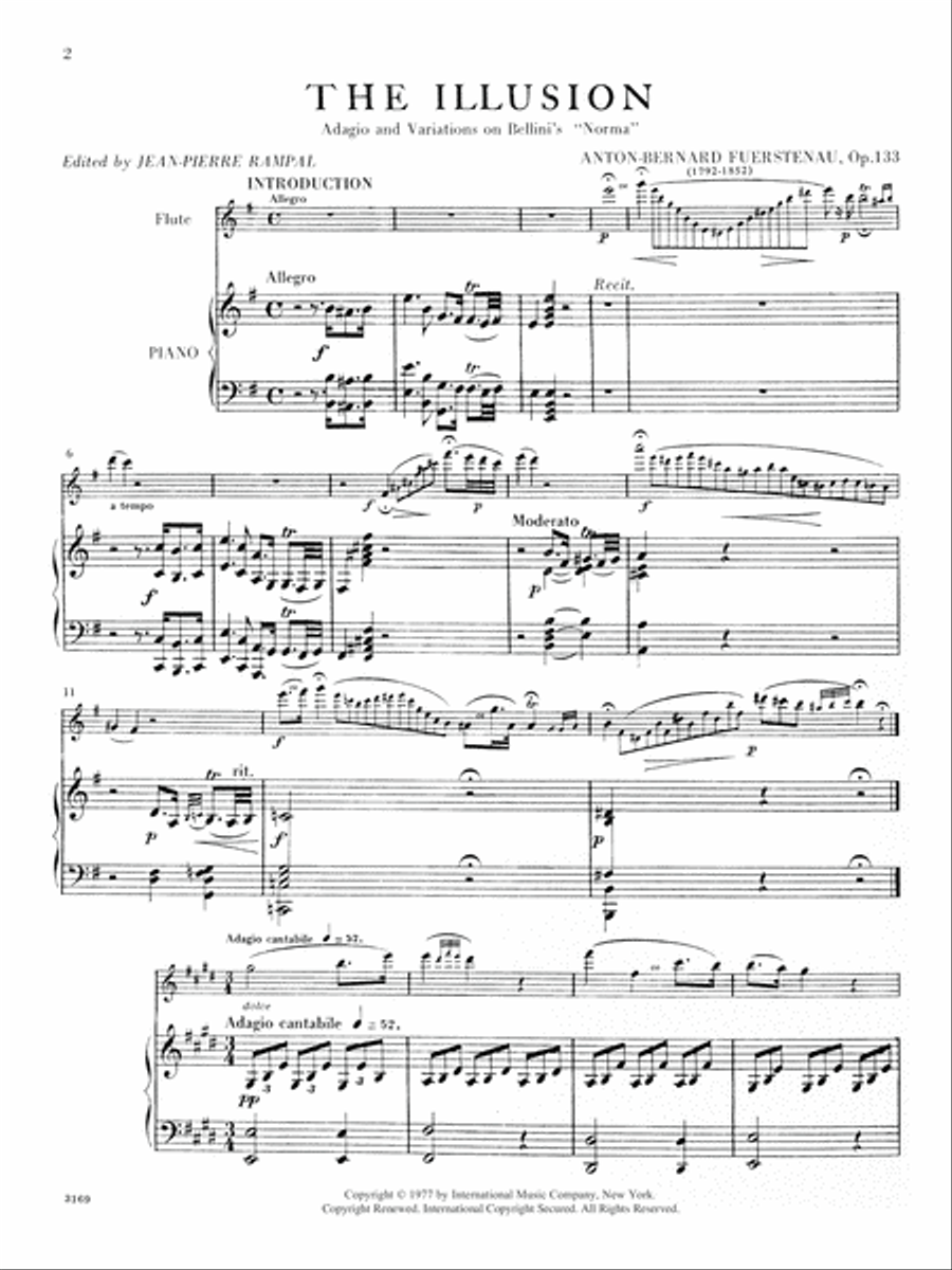 The Illusion, Opus 133. Adagio With Variations Flute Solo scores gallery preview page 2