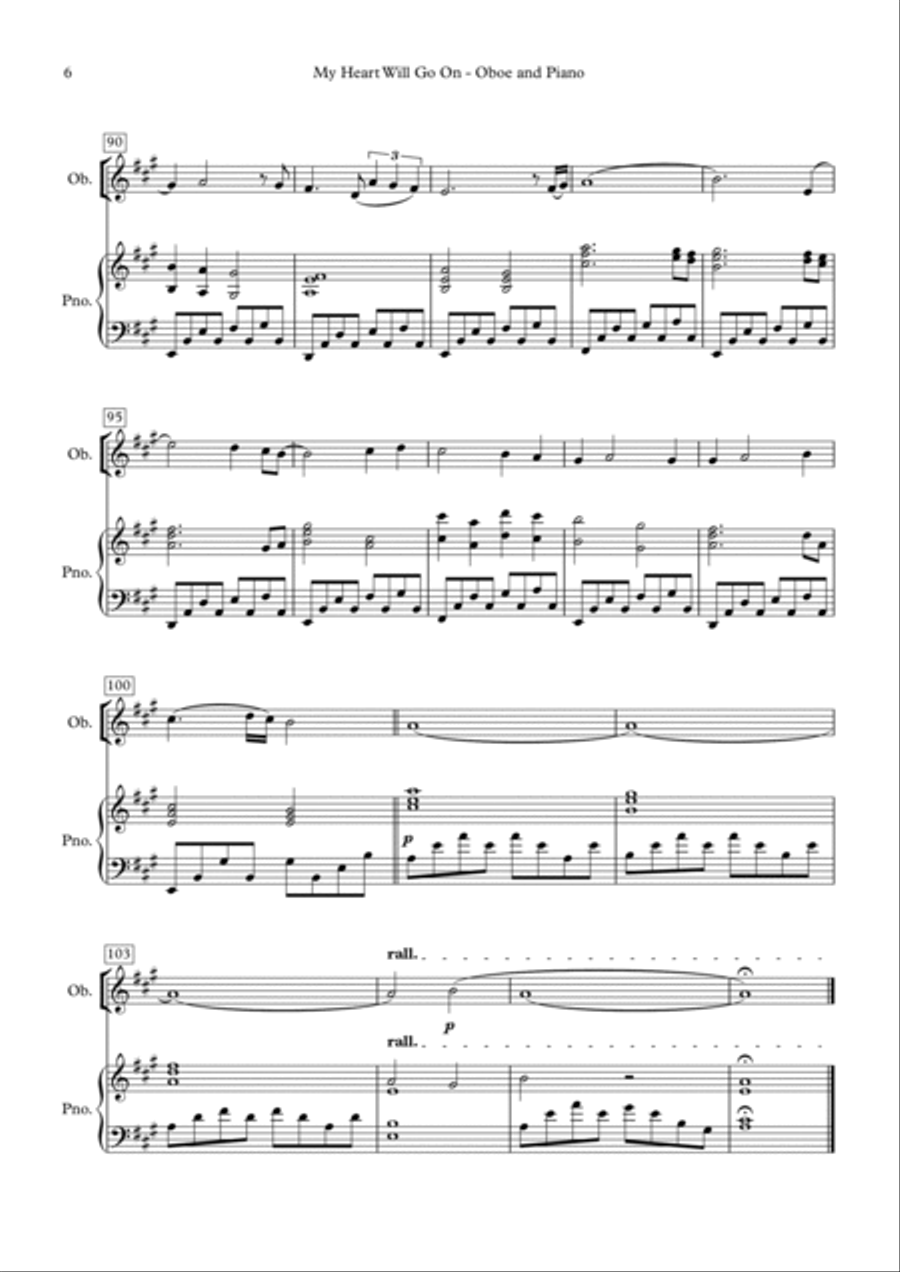 My Heart Will Go On (love Theme From 'titanic') Piano scores gallery preview page 6