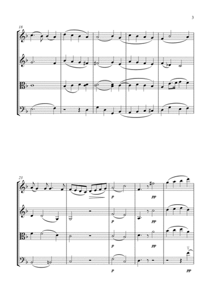 Mozart: March of The Priests from The Magic Flute for String Quartet - Score and Parts