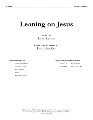 Book cover for Leaning on Jesus - Rhythm Score and Parts