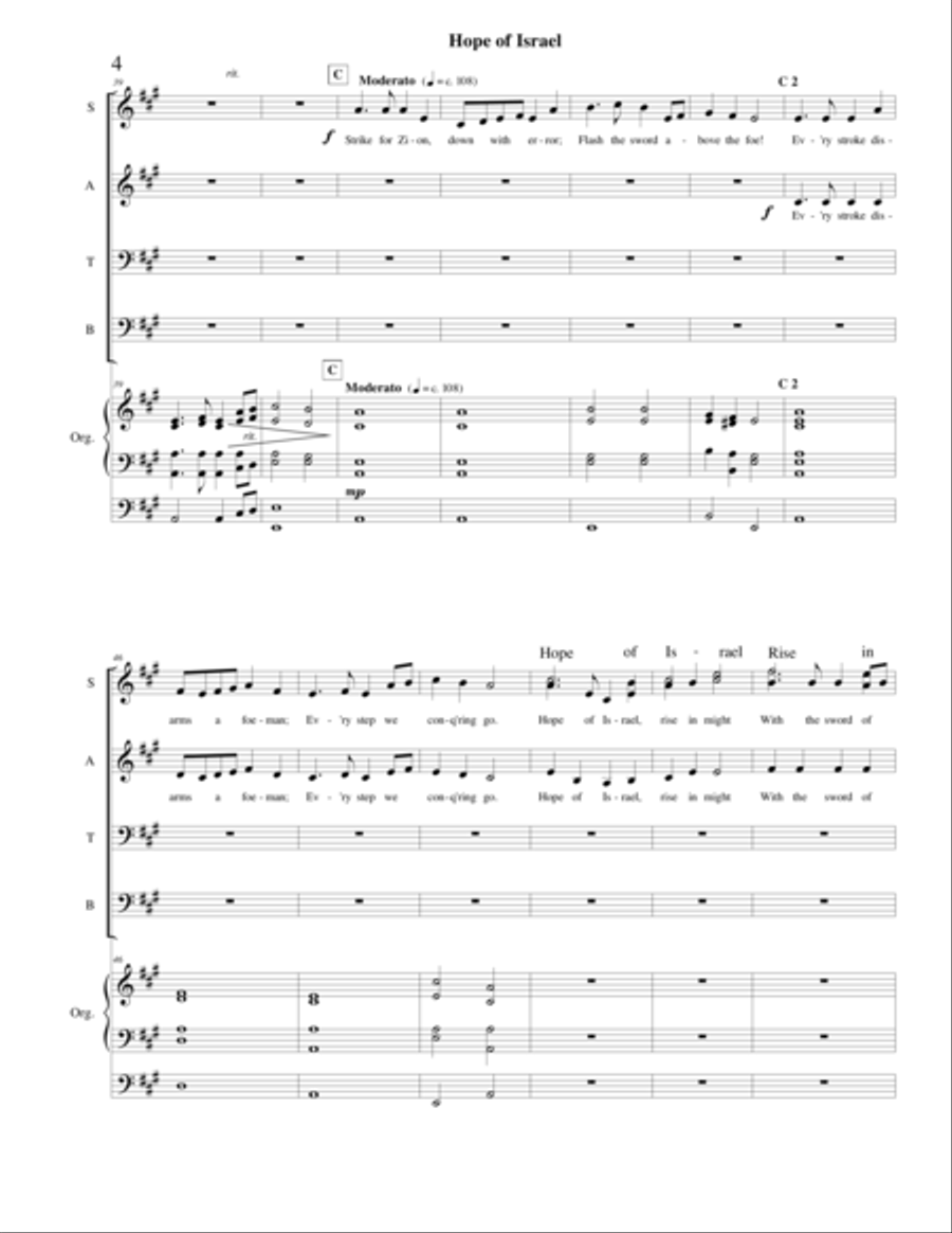 Hope of Israel Organ Solo scores gallery preview page 4