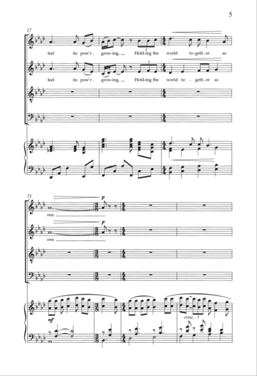 The Great Spirit of Love 4-Part scores gallery preview page 5