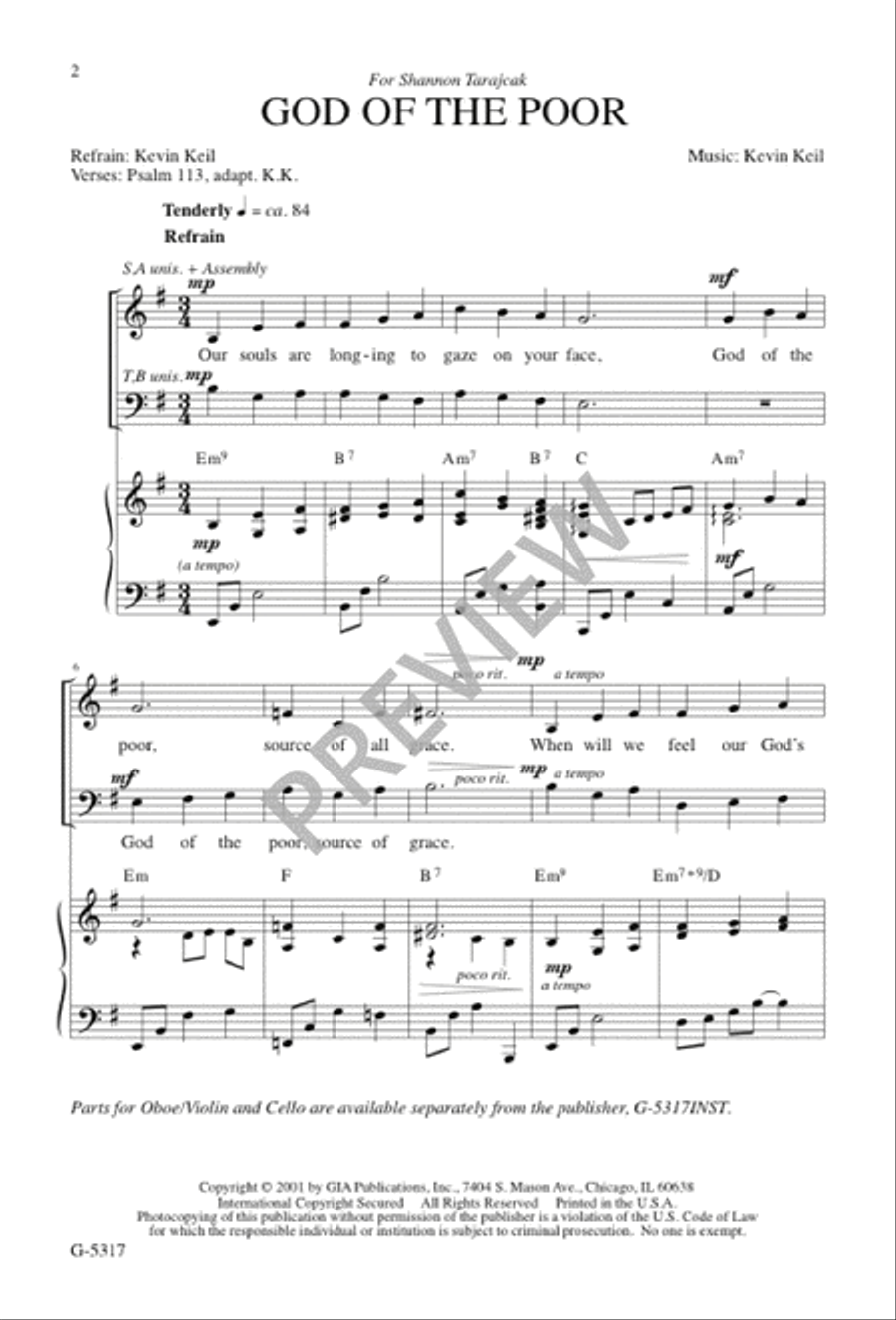 God of the Poor God of the Poor 2-Part scores gallery preview page 3