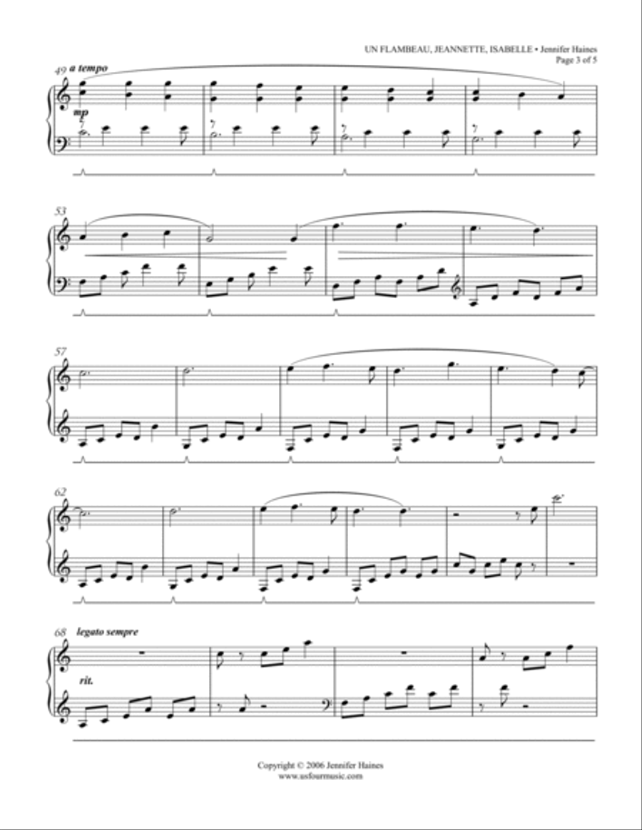 Un Flambeau Jeannette Isabelle Piano Solo scores gallery preview page 3