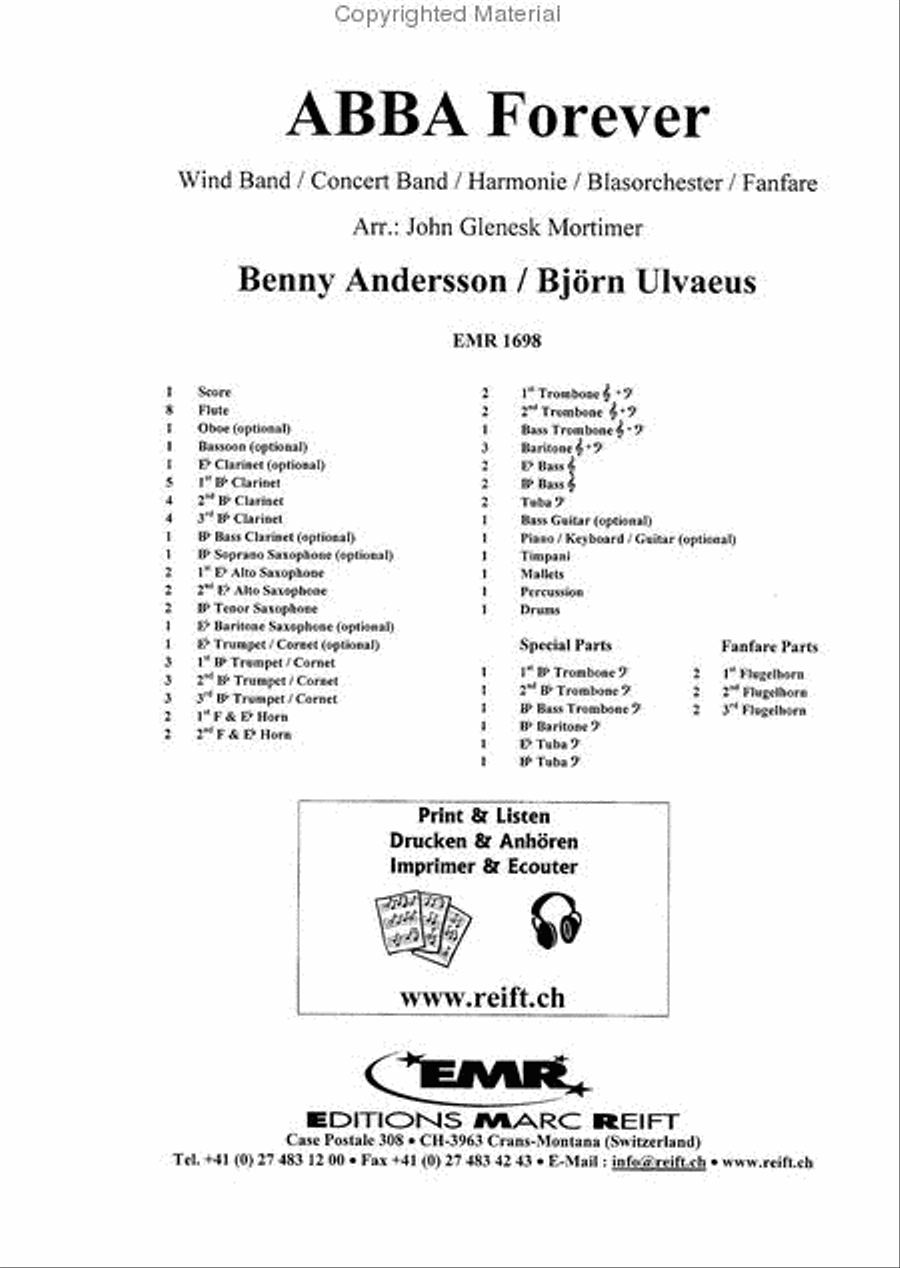 ABBA Forever ABBA Forever Concert Band scores gallery preview page 2
