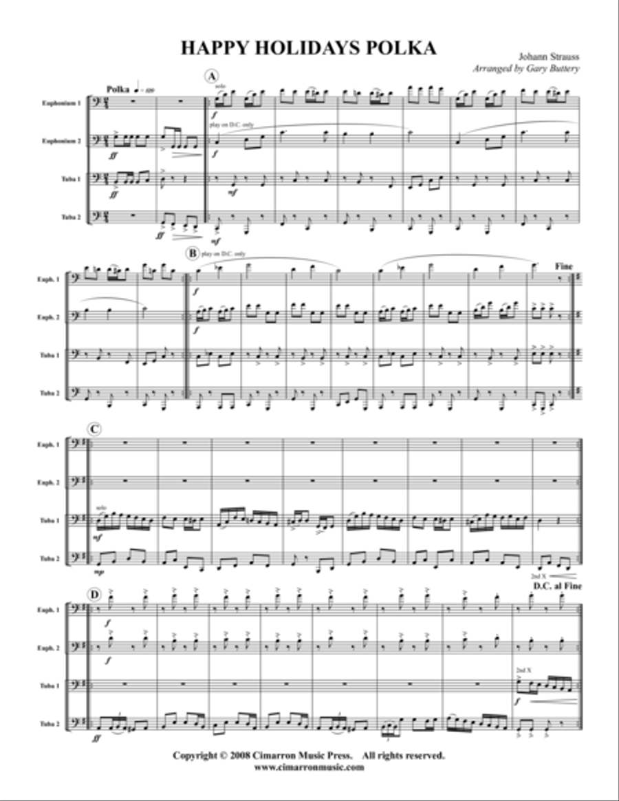 Happy Holiday Polka Happy Holiday Polka EETT scores gallery preview page 1