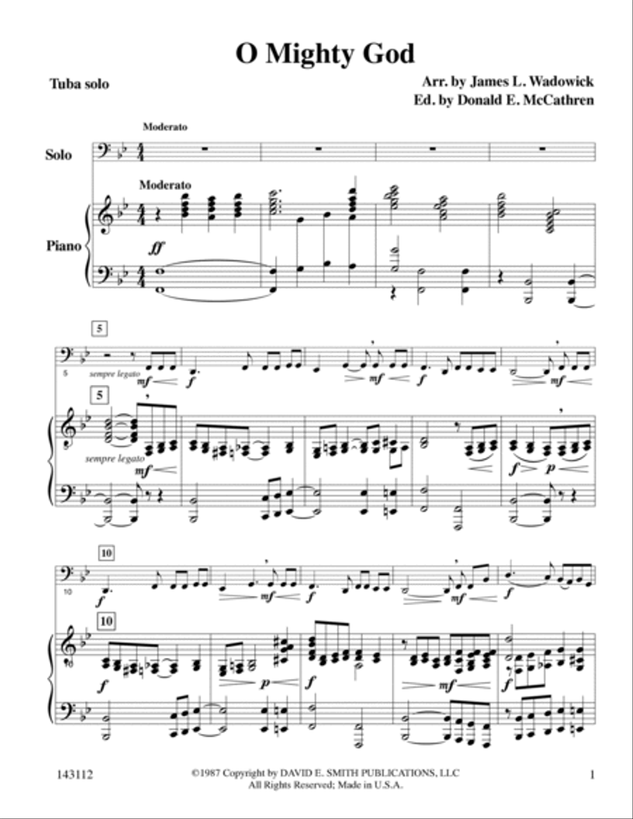 O Mighty God O Mighty God Tuba scores gallery preview page 2