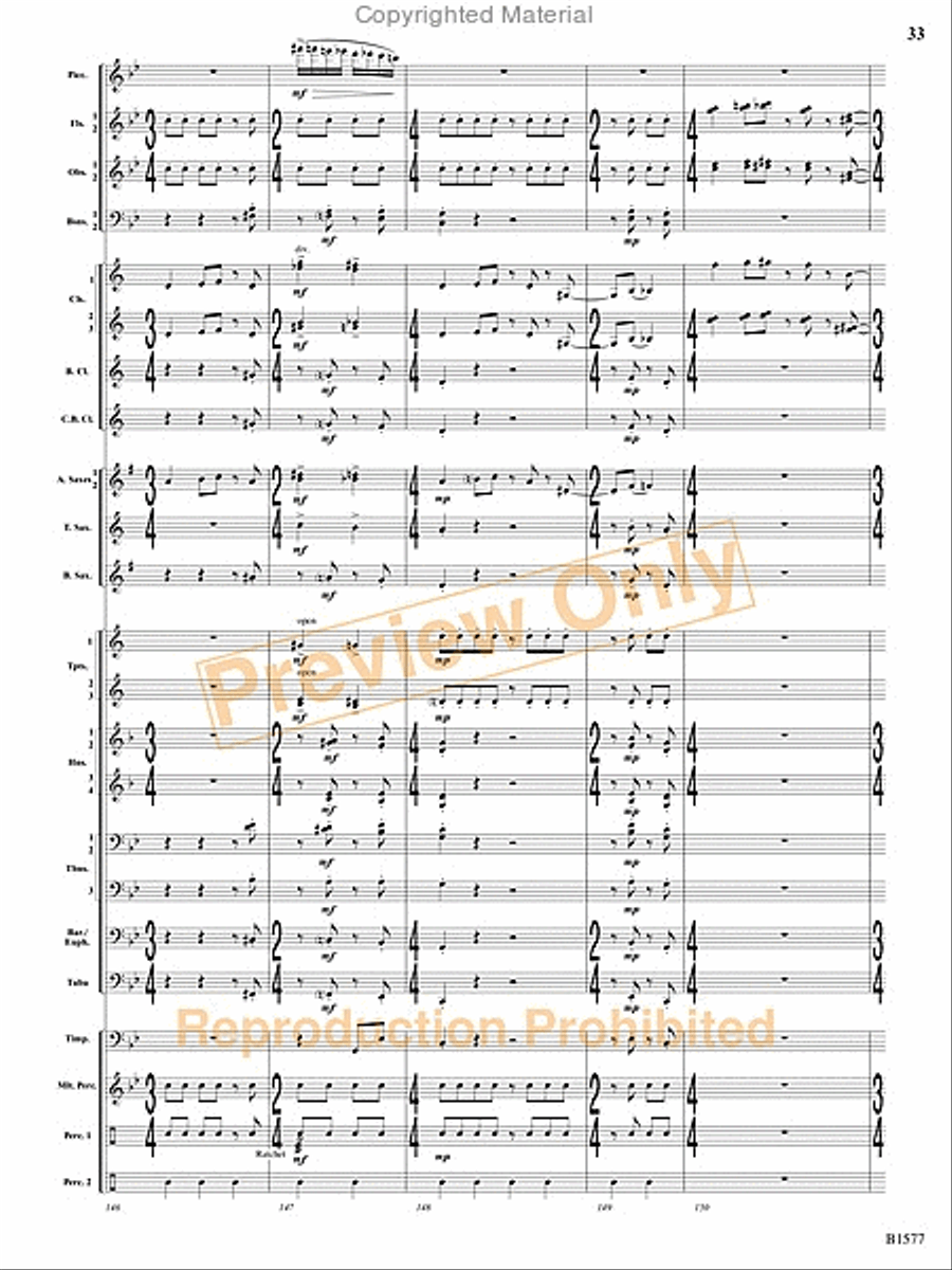 Evocatio Evocatio Concert Band scores gallery preview page 34