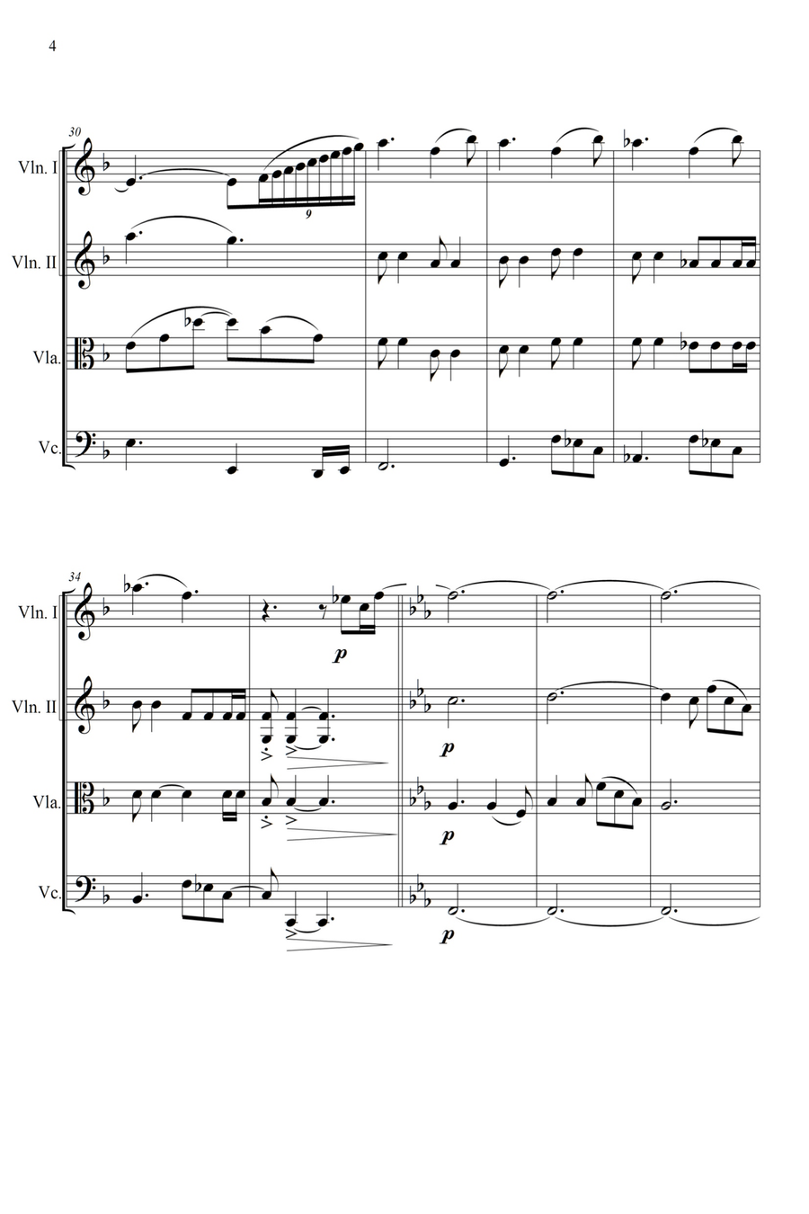 We Are The Champions String Quartet scores gallery preview page 4