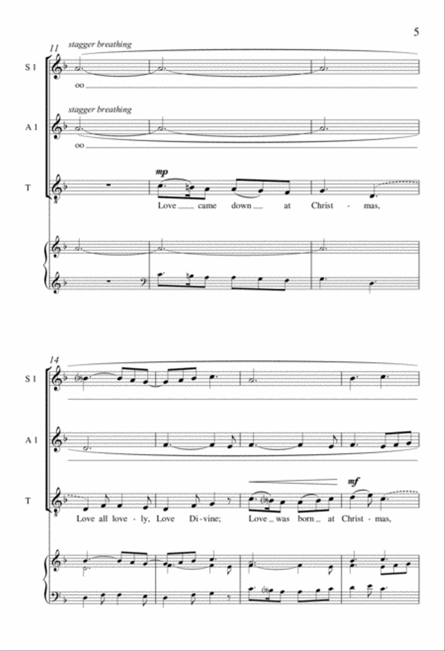 Love Came Down at Christmas Divisi scores gallery preview page 4