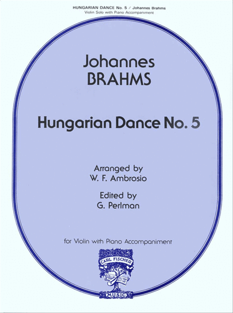 Hungarian Dance No. 5 Violin Solo scores gallery preview page 1