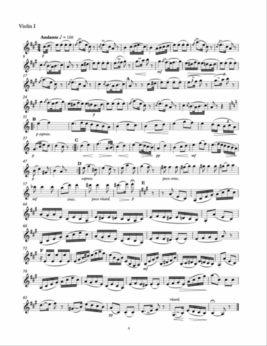 Schubert Sonatinas Op. 137 for String Quartet VIOLIN I String Quartet scores gallery preview page 6