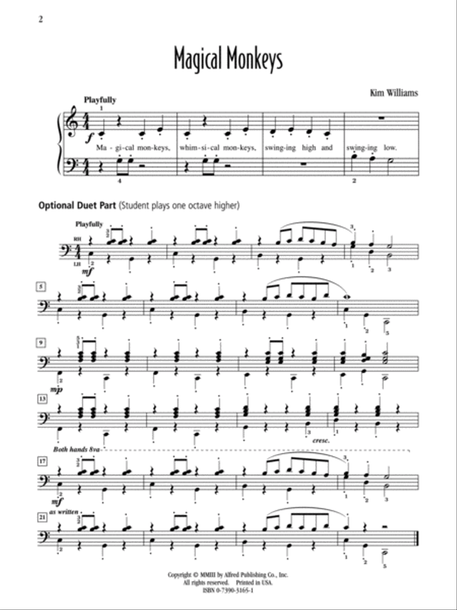 Magical Monkeys Easy Piano scores gallery preview page 2