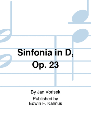 Book cover for Sinfonia in D, Op. 23