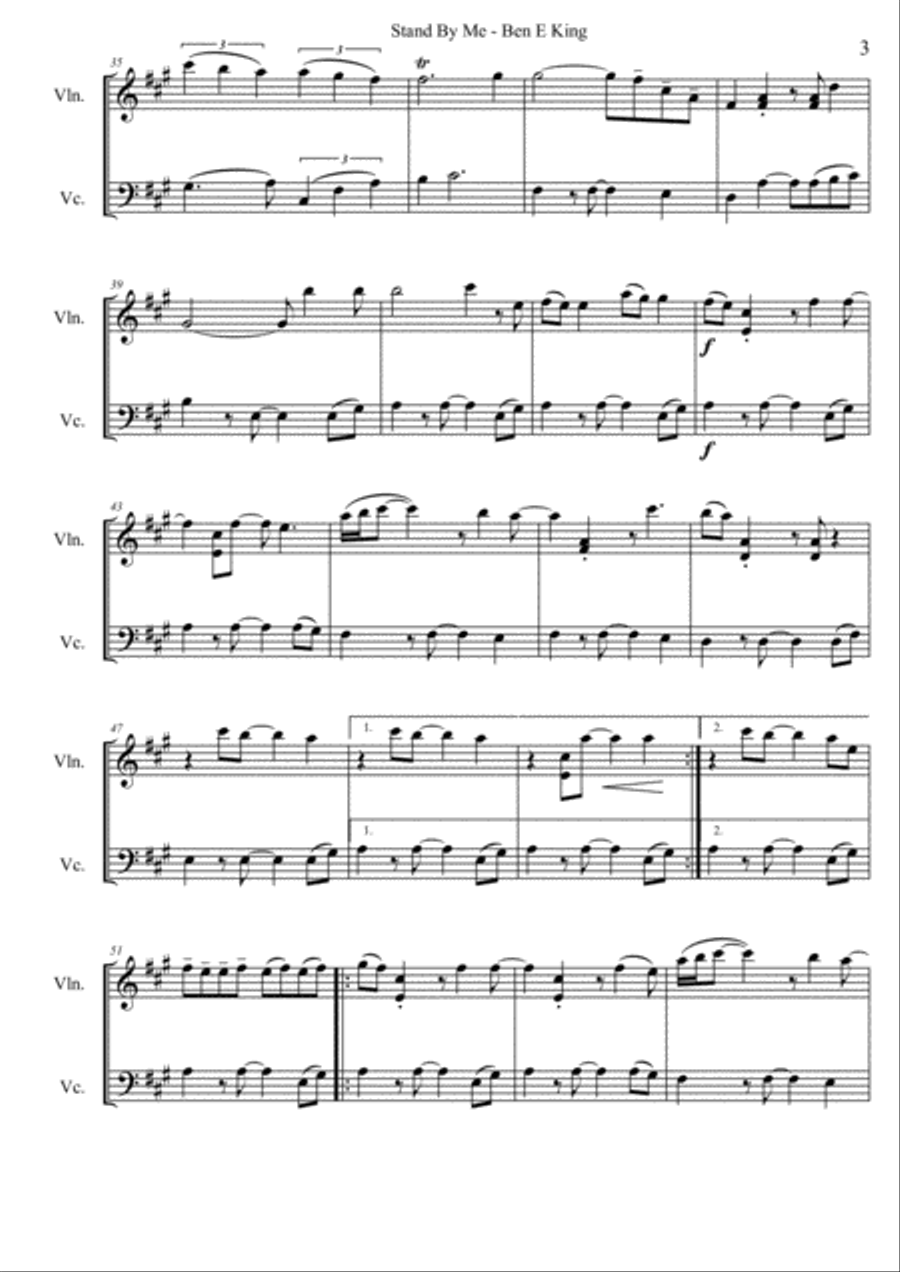 Stand By Me Set of Parts scores gallery preview page 3