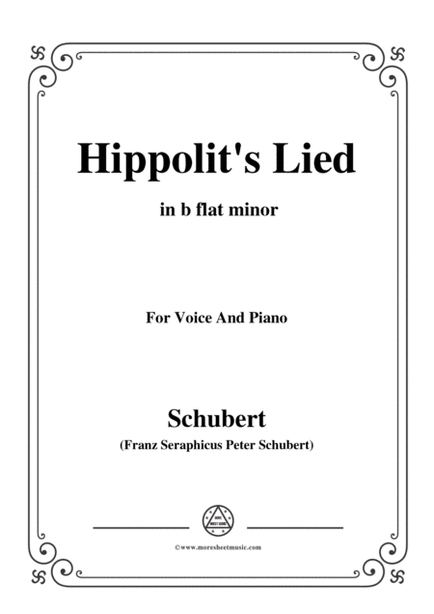 Schubert-Hippolit's Lied,in b flat minor,for Voice&Piano image number null