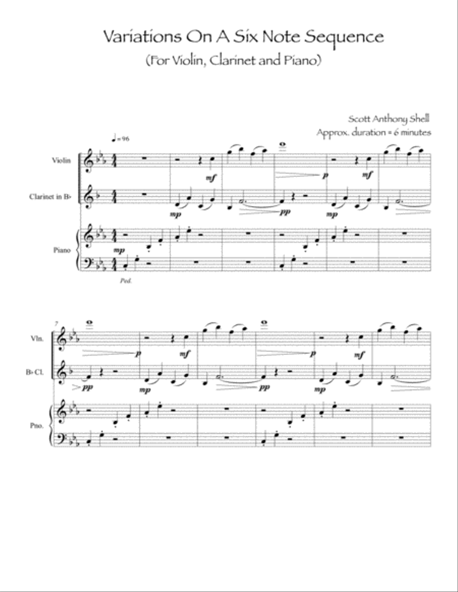 Variations On A 6 Note Sequence Small Ensemble scores gallery preview page 2