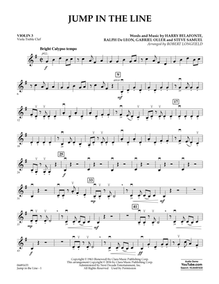 Jump in the Line - Violin 3 (Viola Treble Clef)