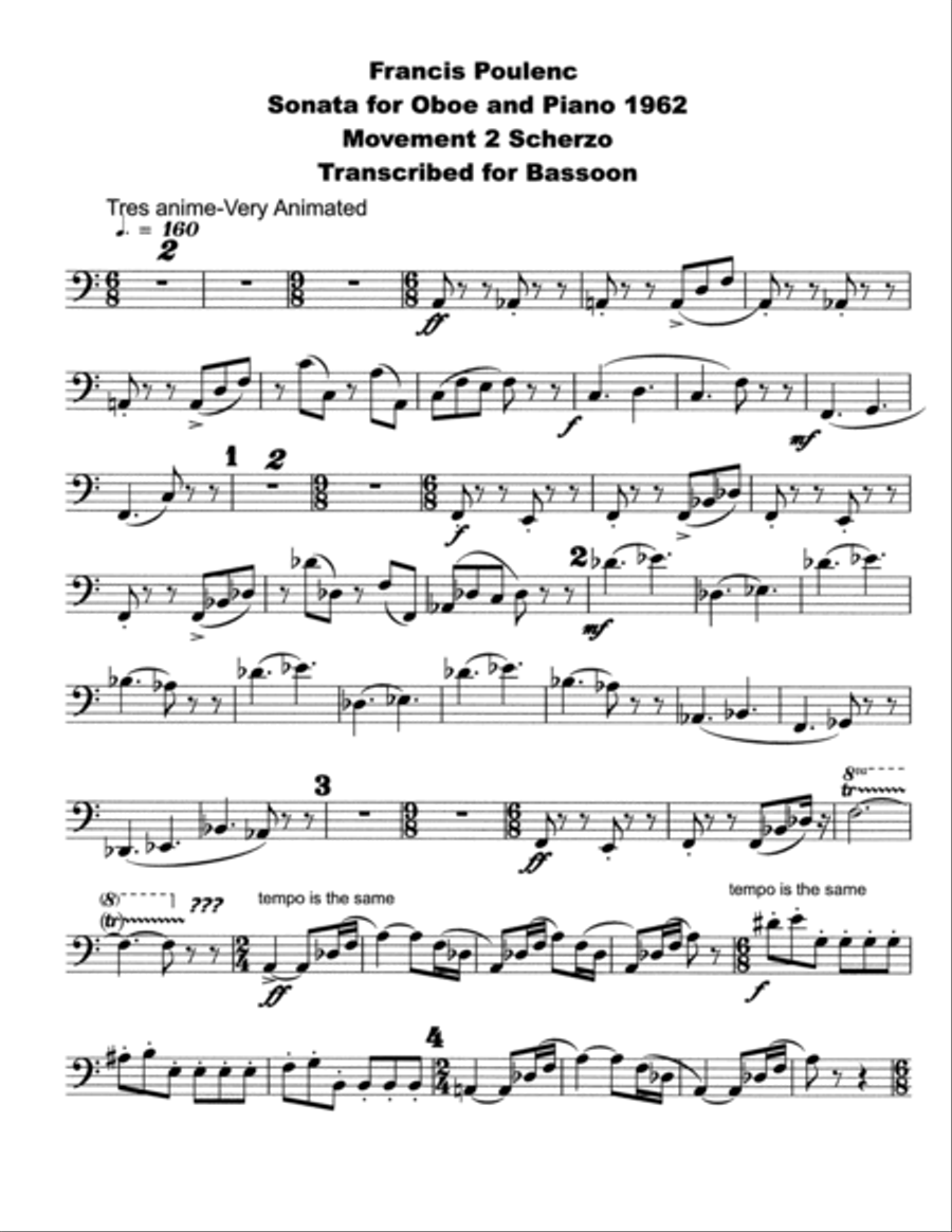 Sonata Sonata Bassoon Solo scores gallery preview page 3