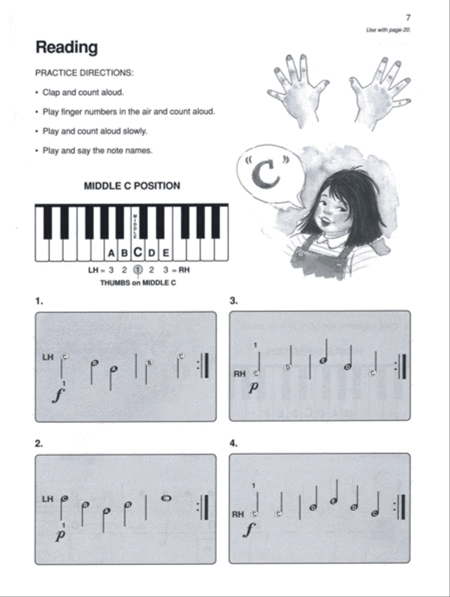 Alfred's Basic Piano Course Sight Reading, Level 1A Piano Method scores gallery preview page 3