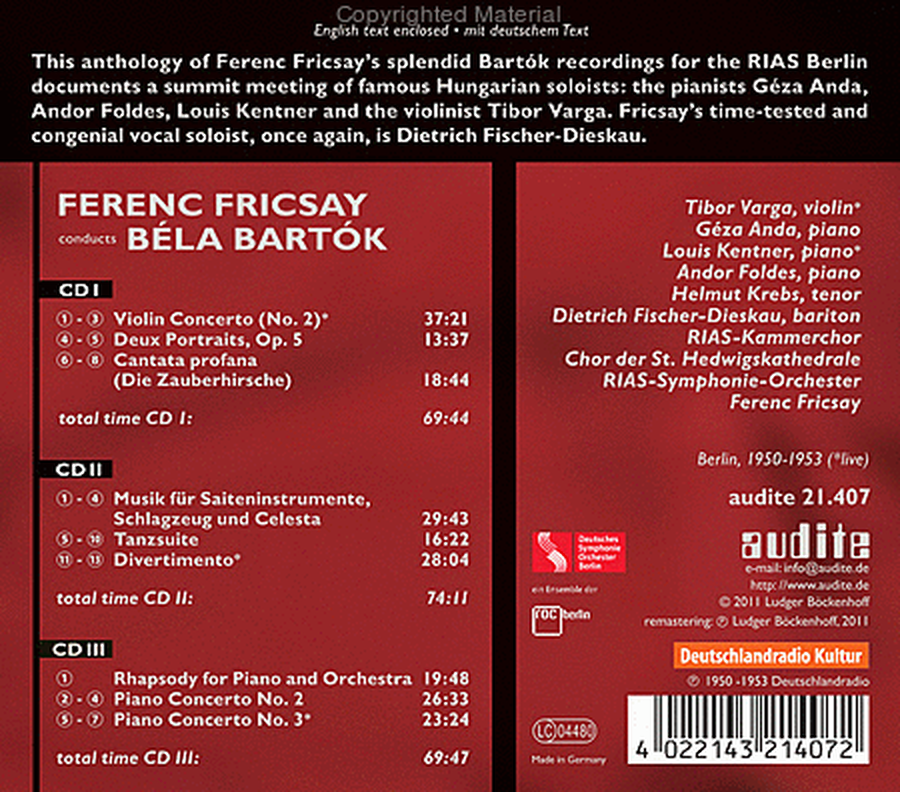 Ferenc Fricsay Conducts Bela B