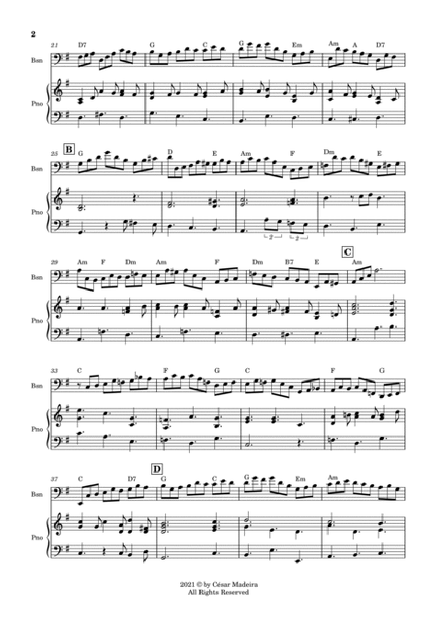 Jesu, Joy of Man's Desiring - Bassoon and Piano - W/Chords (Full Score and Parts) image number null