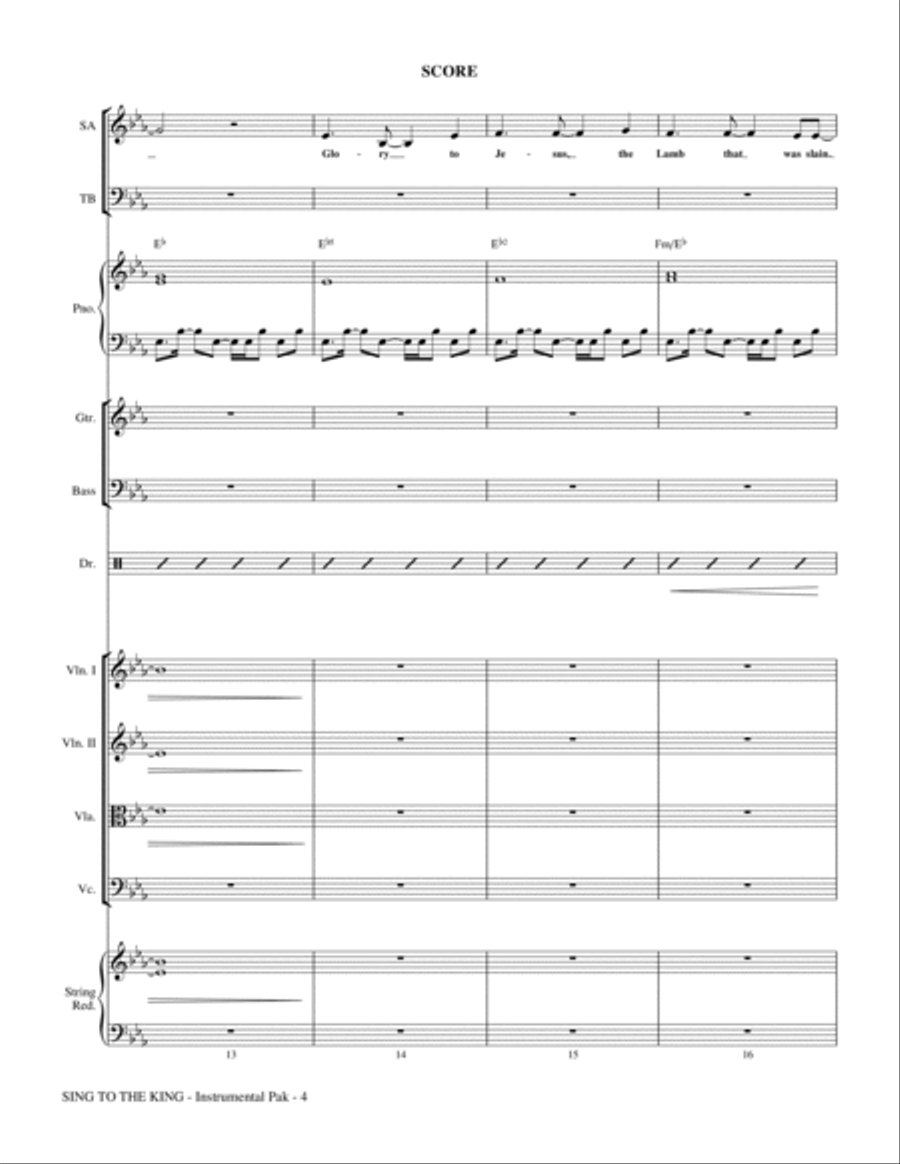 Sing To The King (arr. Phillip Keveren) - Full Score Choir scores gallery preview page 4